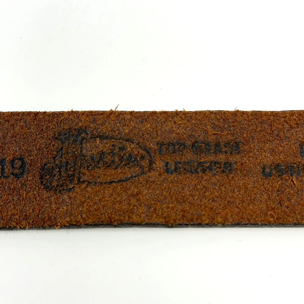 Justin C30219 Kids Western Belt Size 22 Tooled Leather Brown Removable Buckle